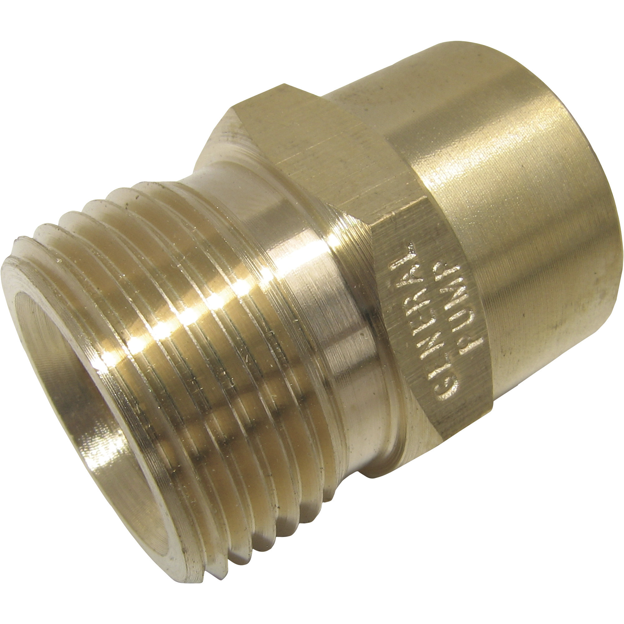 NorthStar Female Screw Twist Plug Adapter, 5000 PSI, M22-M x 3/8in. NPT-F, Brass